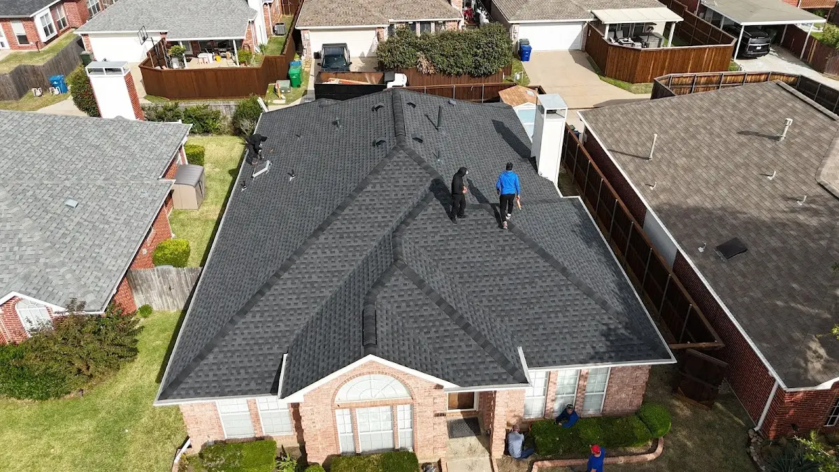 Slate & Tile Roof Repair work in progress on a Des Moines property